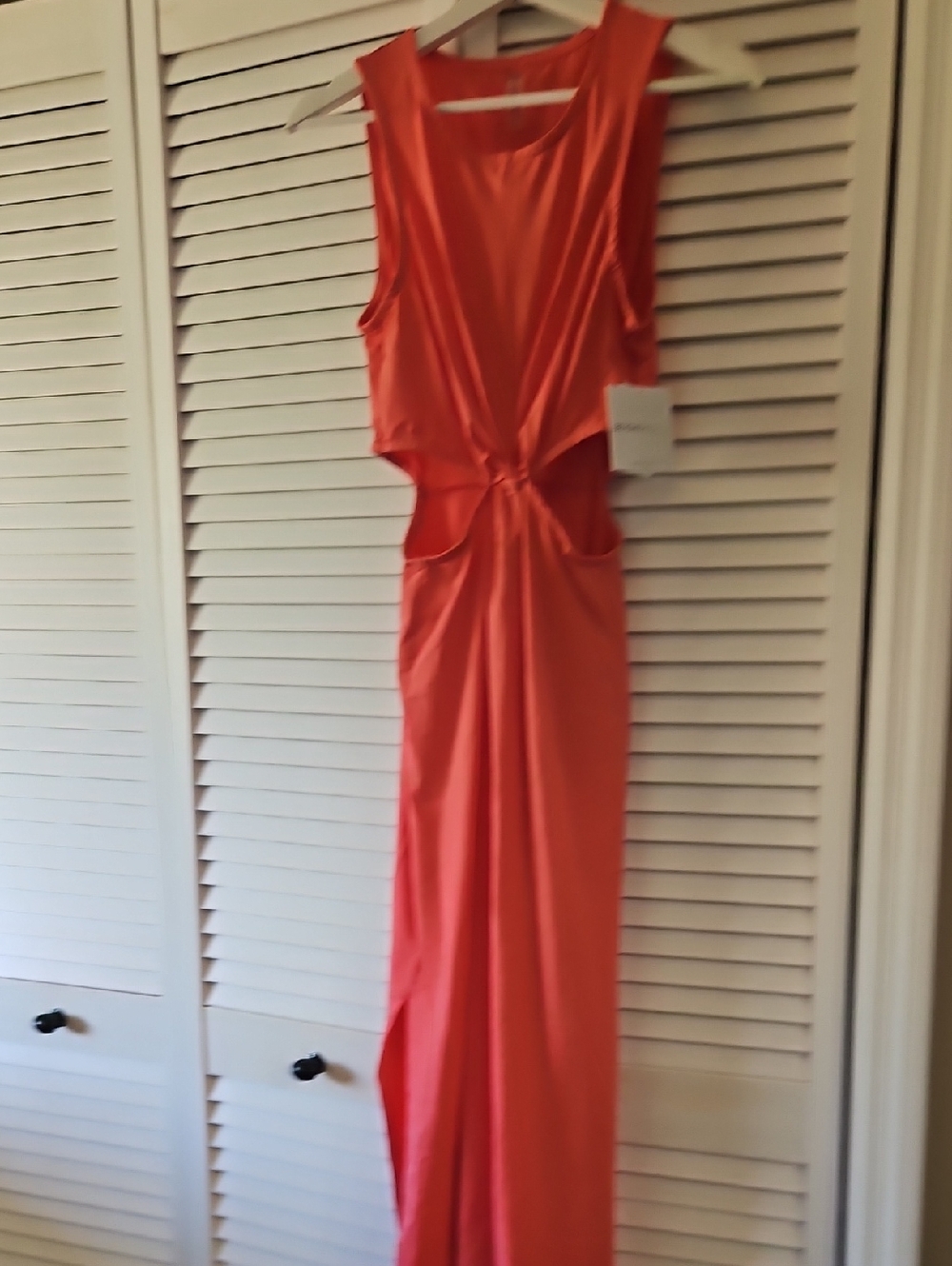 Beyond Yoga Coral Cutout Maxi Dress - Sleek Sleeveless Design Around The World